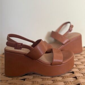 Torrid Brown Platform Sandals